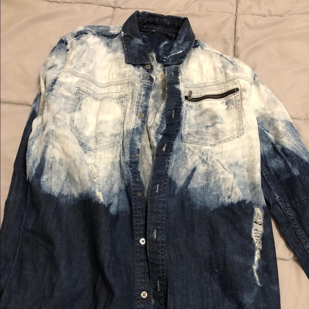 Faded denim shirt